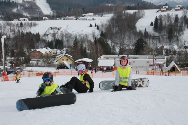 Pierwsze kroki ze snowboardem - Kaszuby
